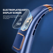 Portable Neck Fan with Digital Display, Adjustable Speeds, USB Rechargeable Battery