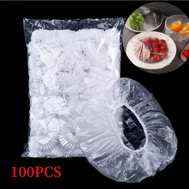 100 Colorful Disposable Cling Film Covers Food Grade Plastic for Kitchen Picnic BBQs