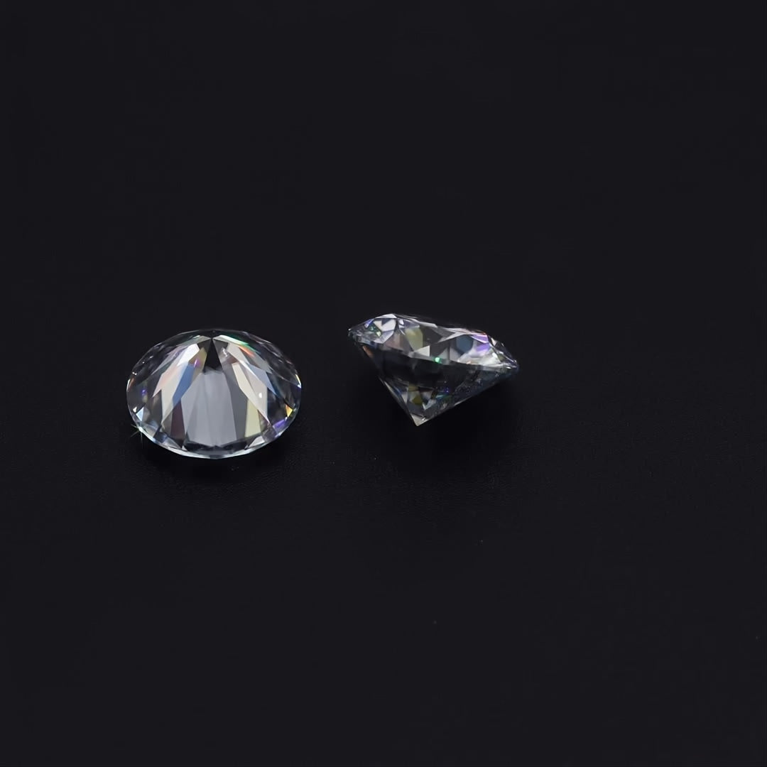 Moissanite Loose Ring 3mm to 6.5mm Round Brilliant Cut GRA Certified