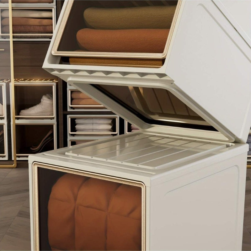 16L Plastik saqlash qutisi va chqichli, elektriksiz stol usti tashkilotchisi