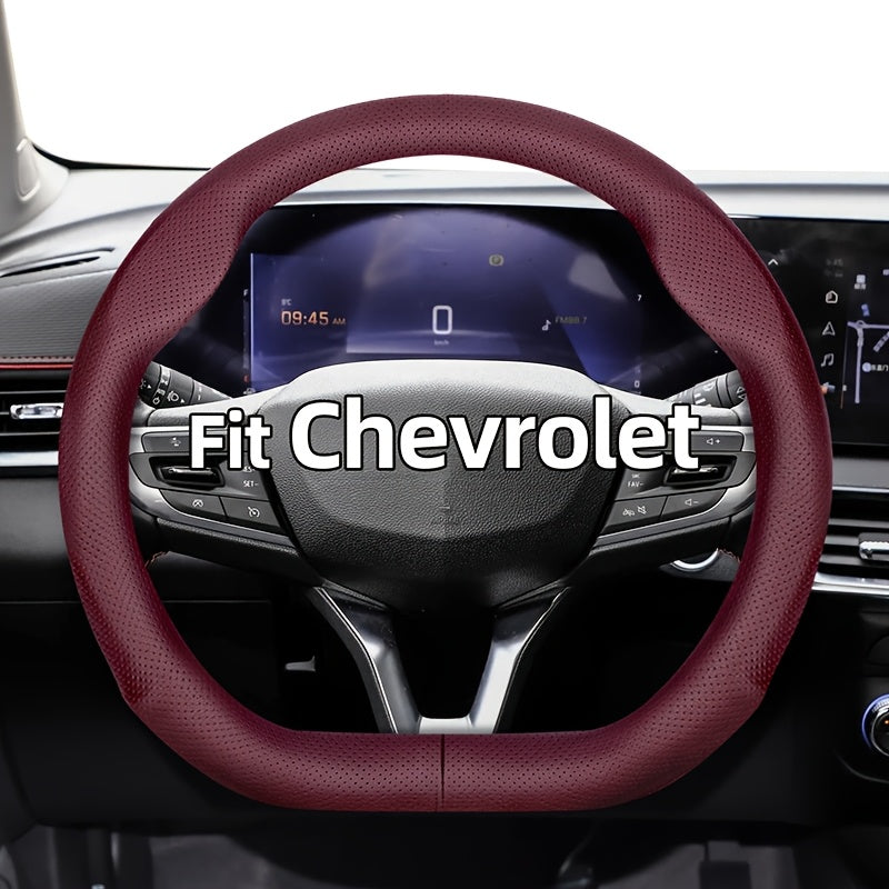 Universal Ultra-Thin Leather Steering Wheel Cover Non-Slip Breathable
