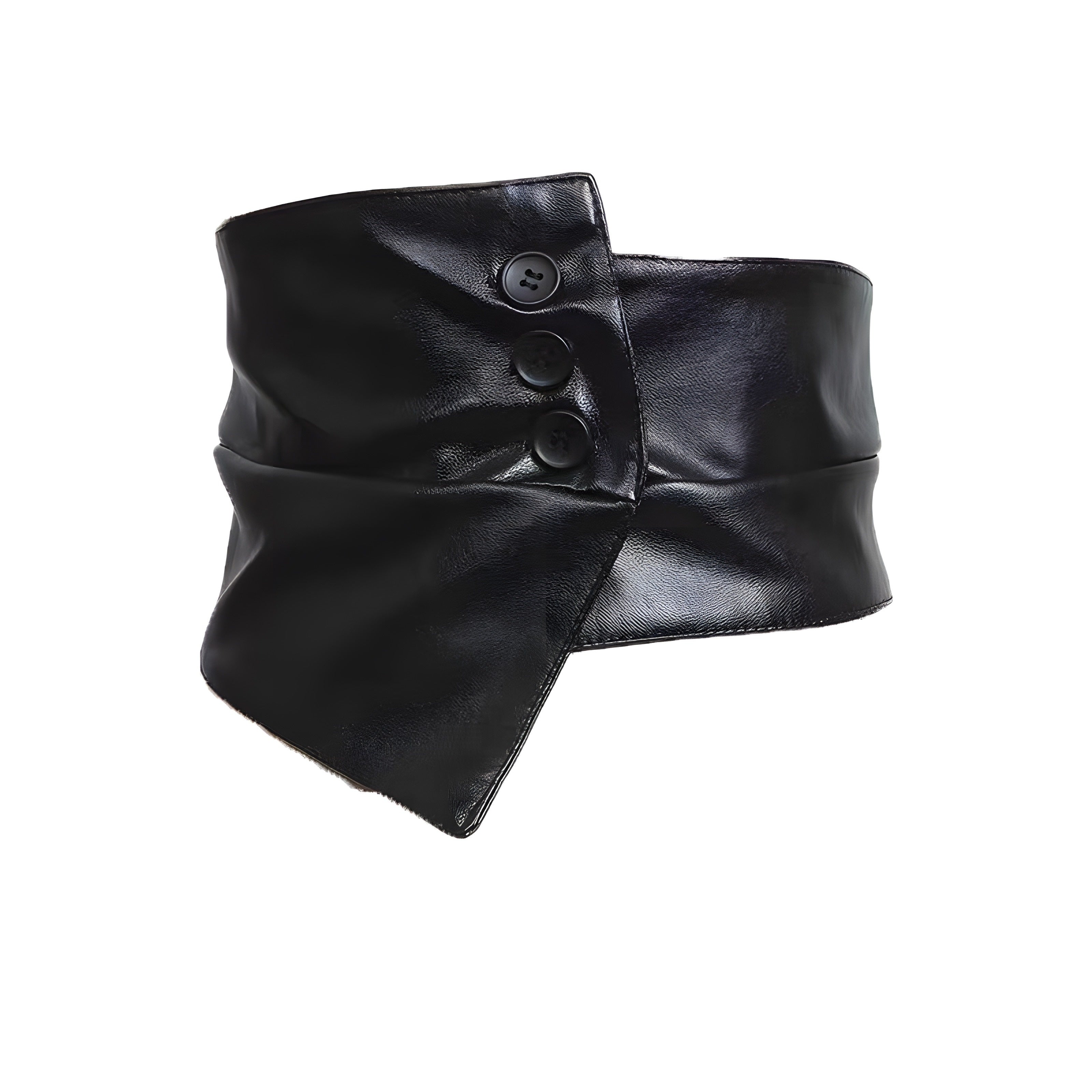 Женский широкий ремень из PU-кожи с черной кнопкой, регулируемый корсетный пояс для повседневной носки