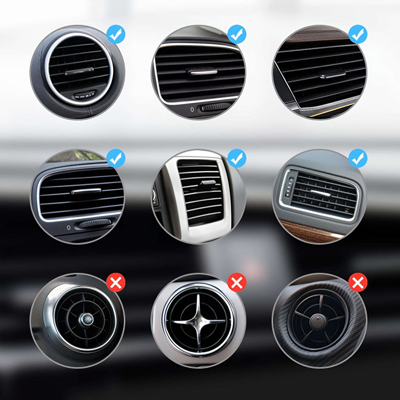 Car Air Outlet Mobile Phone Holder Carbon Fiber Panel Durable Stable