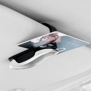 Universal Car Sunglasses Clip Black Red Multi-Functional Sun Visor Organizer