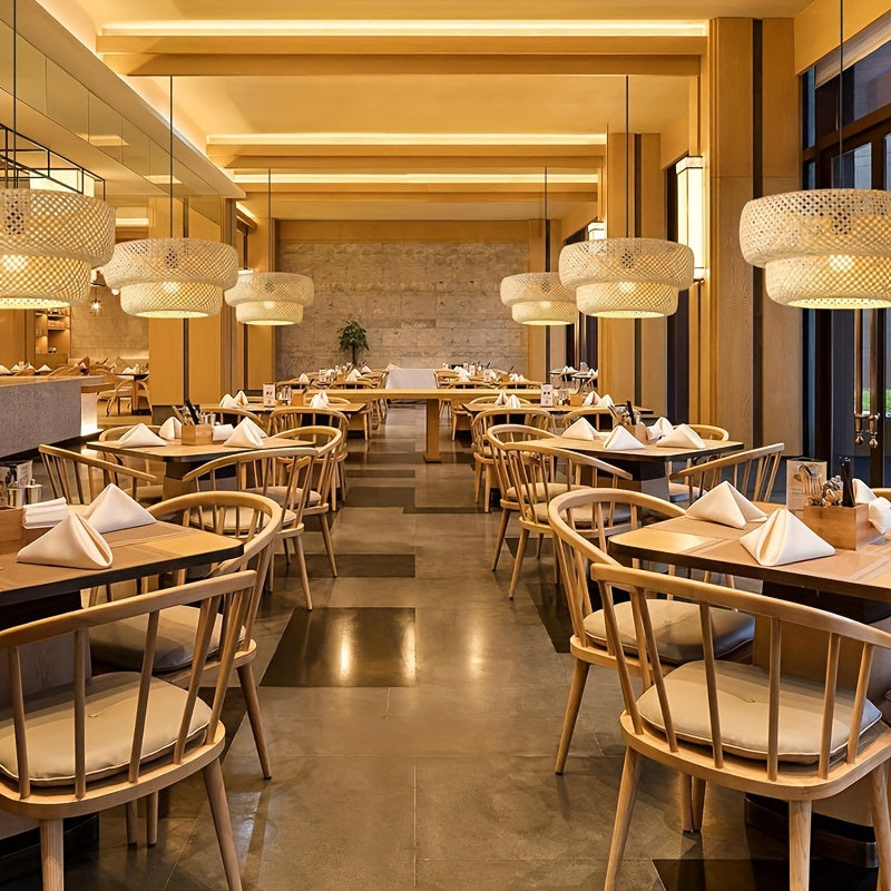 Bamboo Pendant Light for Living Rooms Hotels and Restaurants