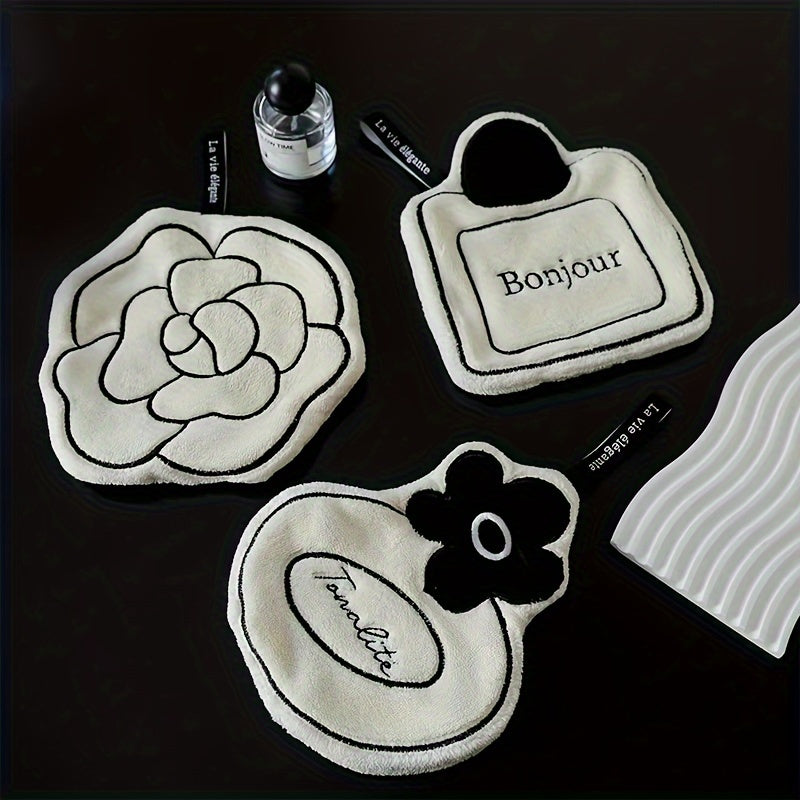 Set of 3 Absorbent Cotton Hand Towels for Home, Kitchen, Bathroom, Travel