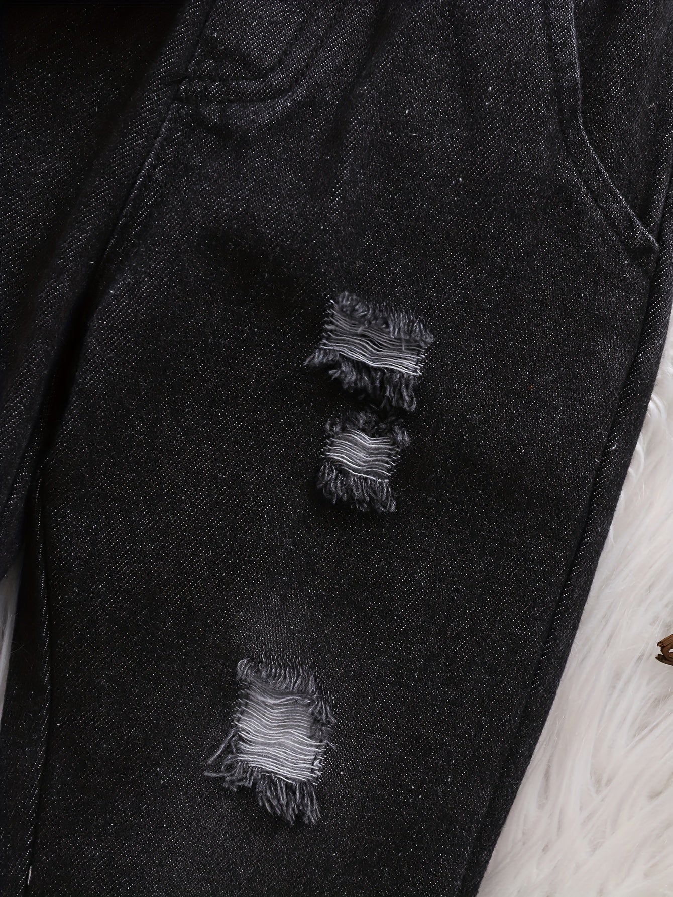 Kichkina erkaklar uchun toʻqilgan kapushonli koʻylak va kundalik jinsi shimlar toʻplami, bolalar uchun kuz bahor