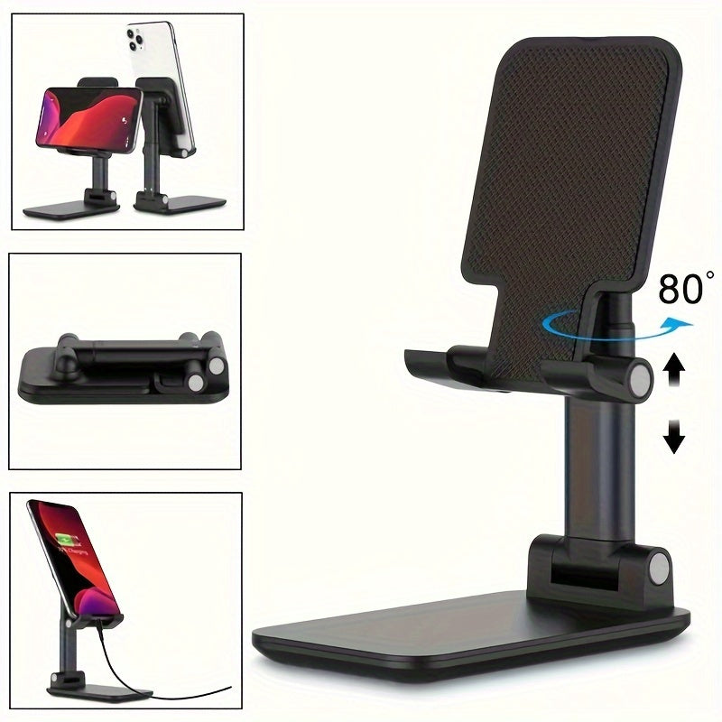 Adjustable Foldable Phone Stand for 10.16-20.32cm Devices with Height and Angle Adjustment