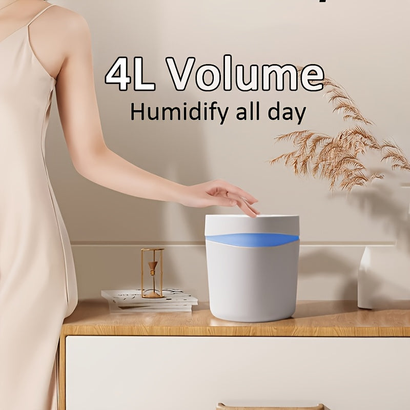 Ultra-Quiet 4L Cool Mist Humidifier and Aroma Diffuser USB Powered Top-Fill for Bedroom Living Room Office