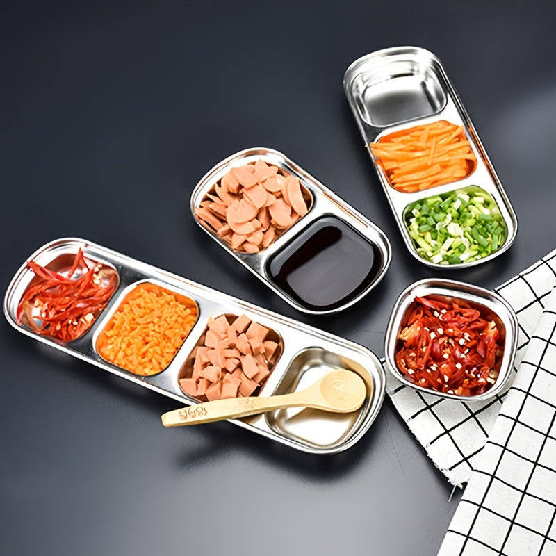 Stainless Steel Sauce Plate 1pc Square for Barbecue Restaurant Baking