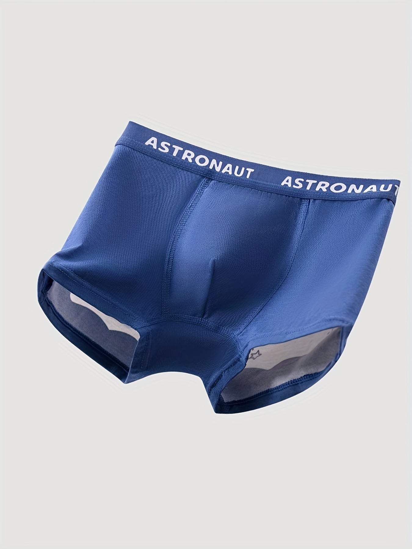 Set of 4 Boys' Cartoon Astronaut Breathable Cotton Boxer Briefs for Kids