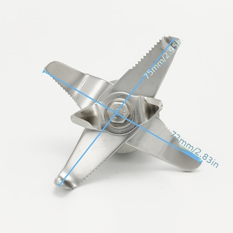 Qattiq zanglamas po'latdan yasalgan 6 yaproqli propeller dizayniga ega blenderlar uchun pichoq to'plami, oziq-ovqat darajasidagi silikon muhr halqasi va ikki podshipnik. Ko'pchilik shaxsiy blenderlar bilan mos keladi va smuzi tayyorlash uchun mukammaldir.