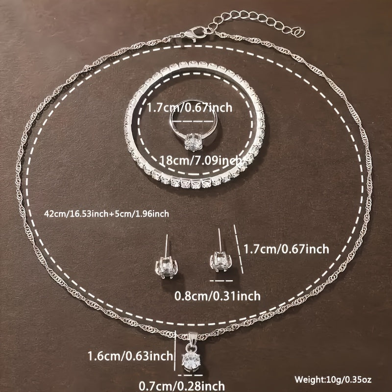 Rinestones bilan bezatilgan 6 ta kvarts soatning elegant to'plami, marjon, bilaguzuk, taqinchoq va uzukni o'z ichiga oladi. Onalar yoki qiz do'stlar uchun maxsus tadbirlarda mukammal sovg'a.