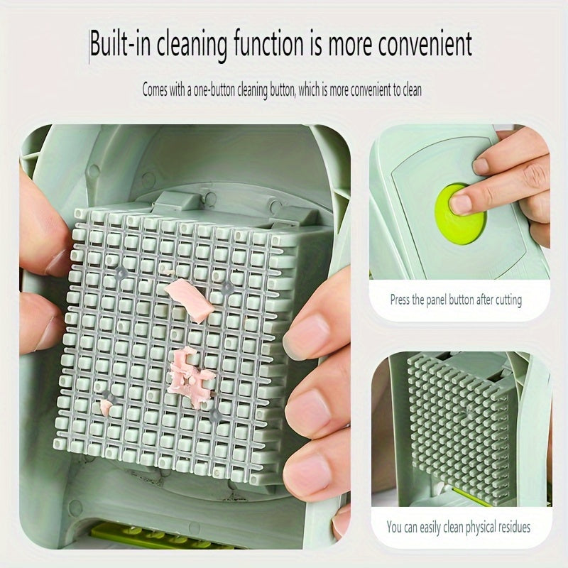 Vegetable Chopper Set with Interchangeable Blades, Fruit Slicer, Food Grinder