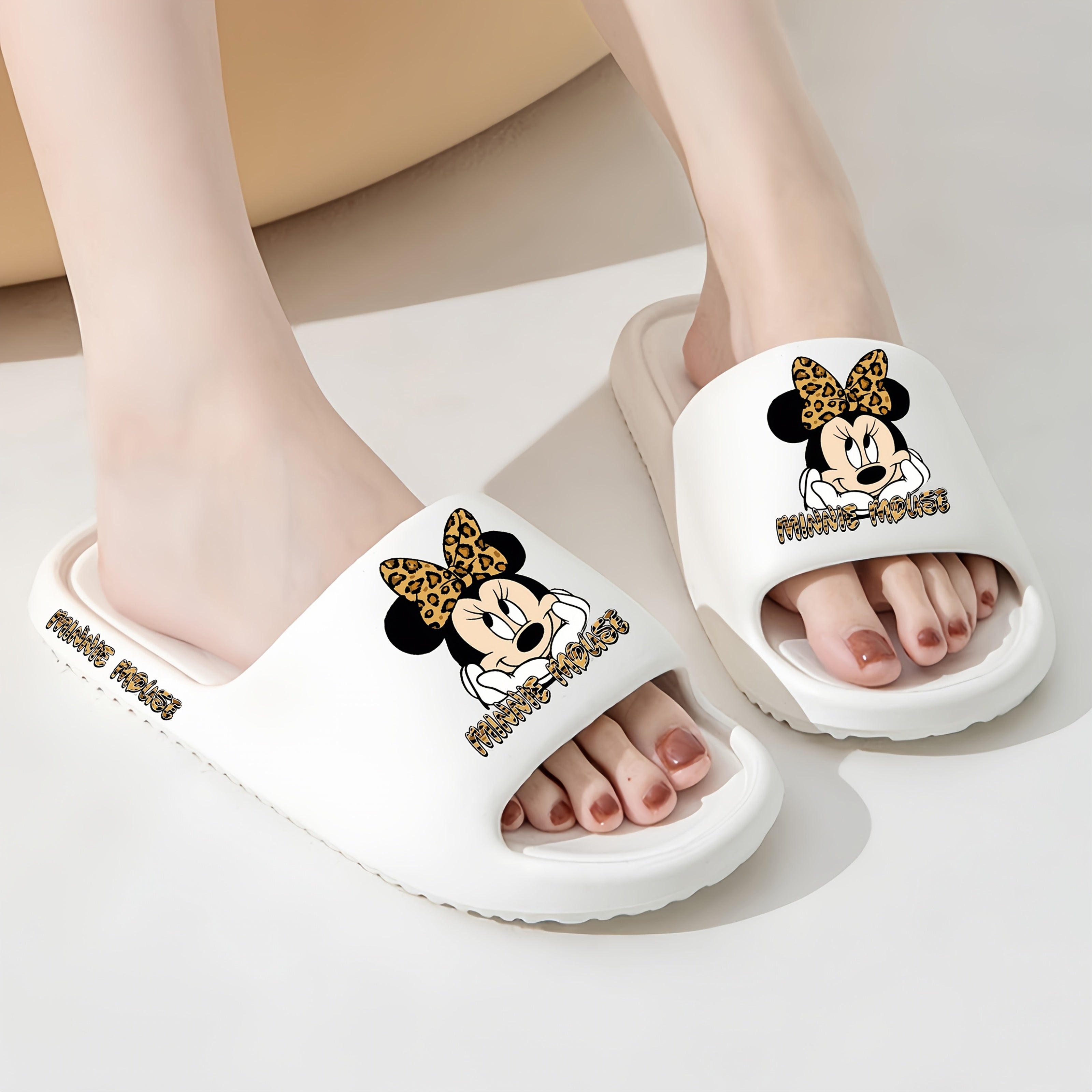 Женские EVA шлепанцы с нескользящей леопардовой расцветкой, летние домашние тапочки