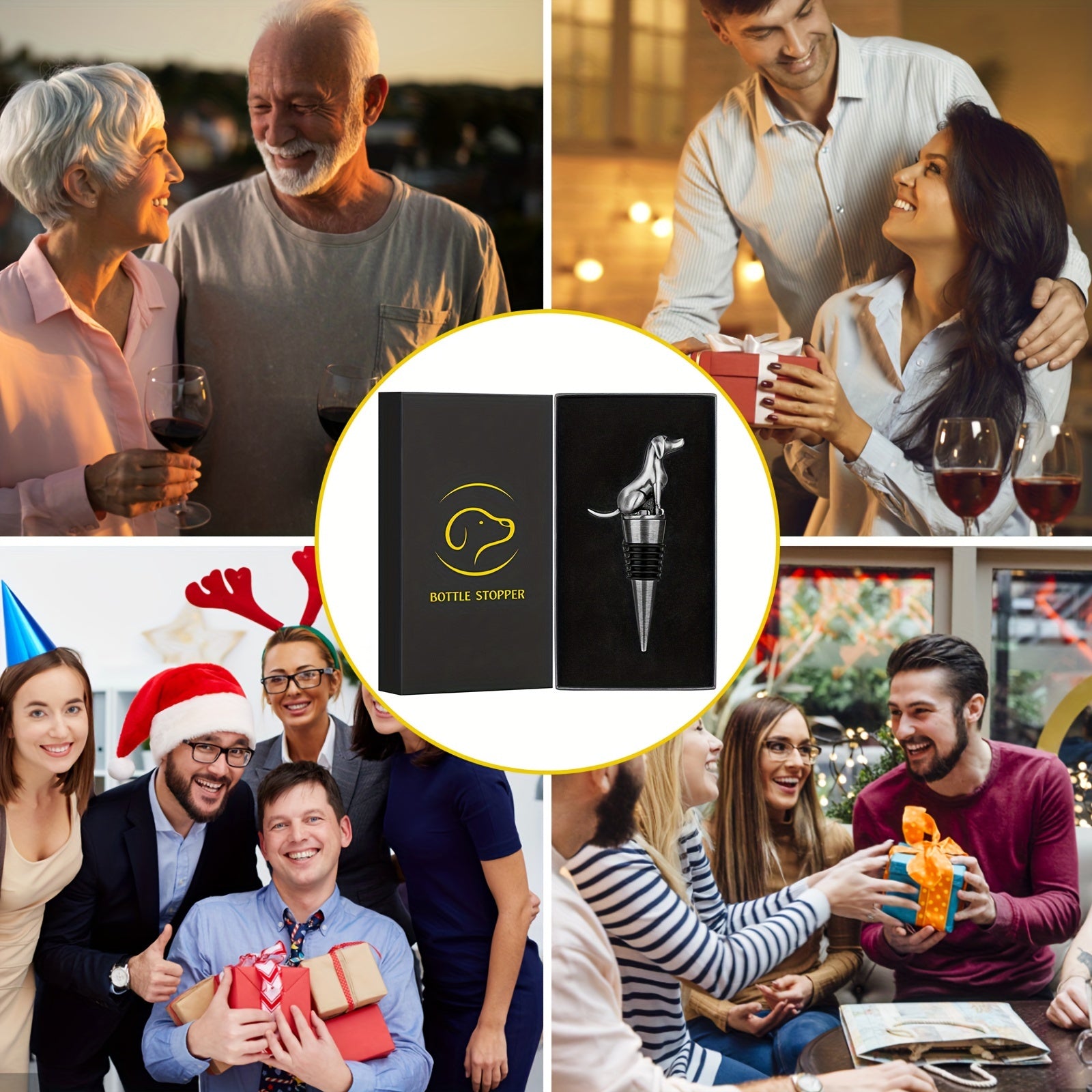 Taponador de vino Labrador Retriever para amantes de los perros, regalo para hombres, Navidad, Día del Padre