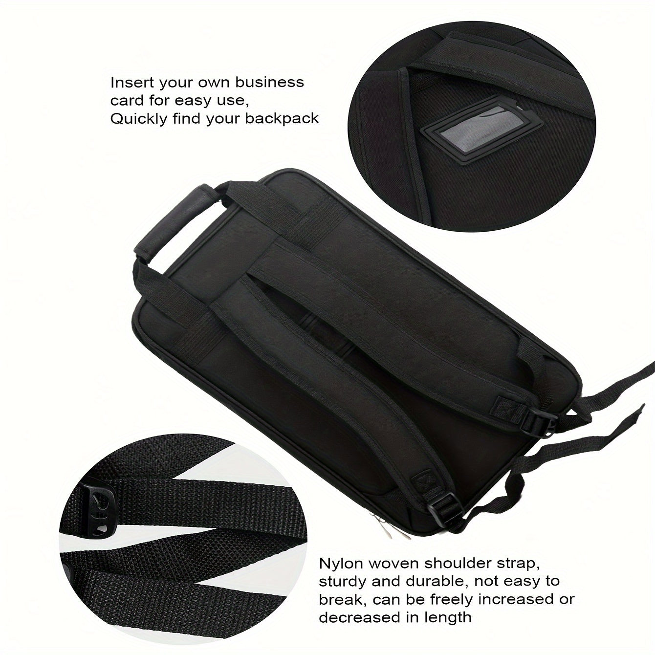 Water-Resistant Drumstick Bag with Cushioned Straps Holds 12 Pairs Black Professional Carry Backpack