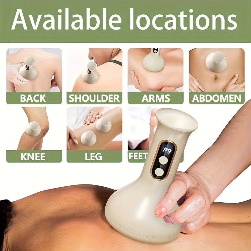 Electric Cupping Device with Heating and Gua Sha 9 Levels USB Rechargeable