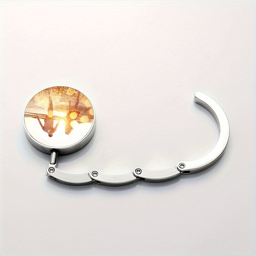 Stylish Portable Custom Photo Handbag Hook Metal Accessory for Women