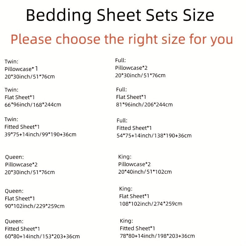 Satin Bed Sheets Set Fitted and Flat Sheets with Pillowcases for Bedroom