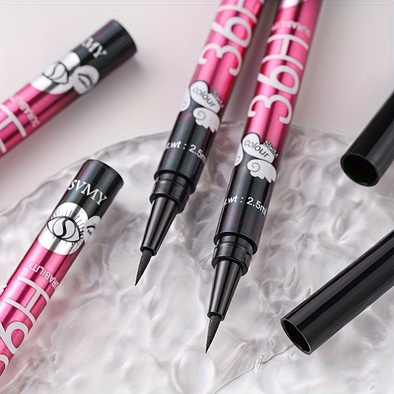 Women Black Liquid Eyeliner Pen Set 3 Pack Ultra-Fine Waterproof Smudge-Proof