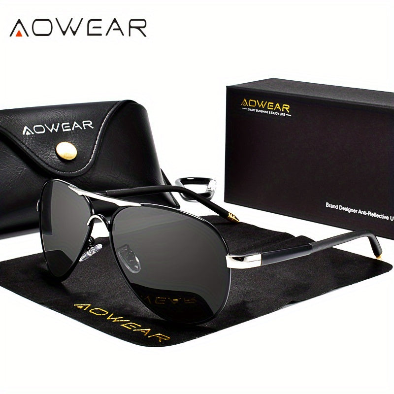 Men's Polarized Fashion Sunglasses with UV Protection Black Frame