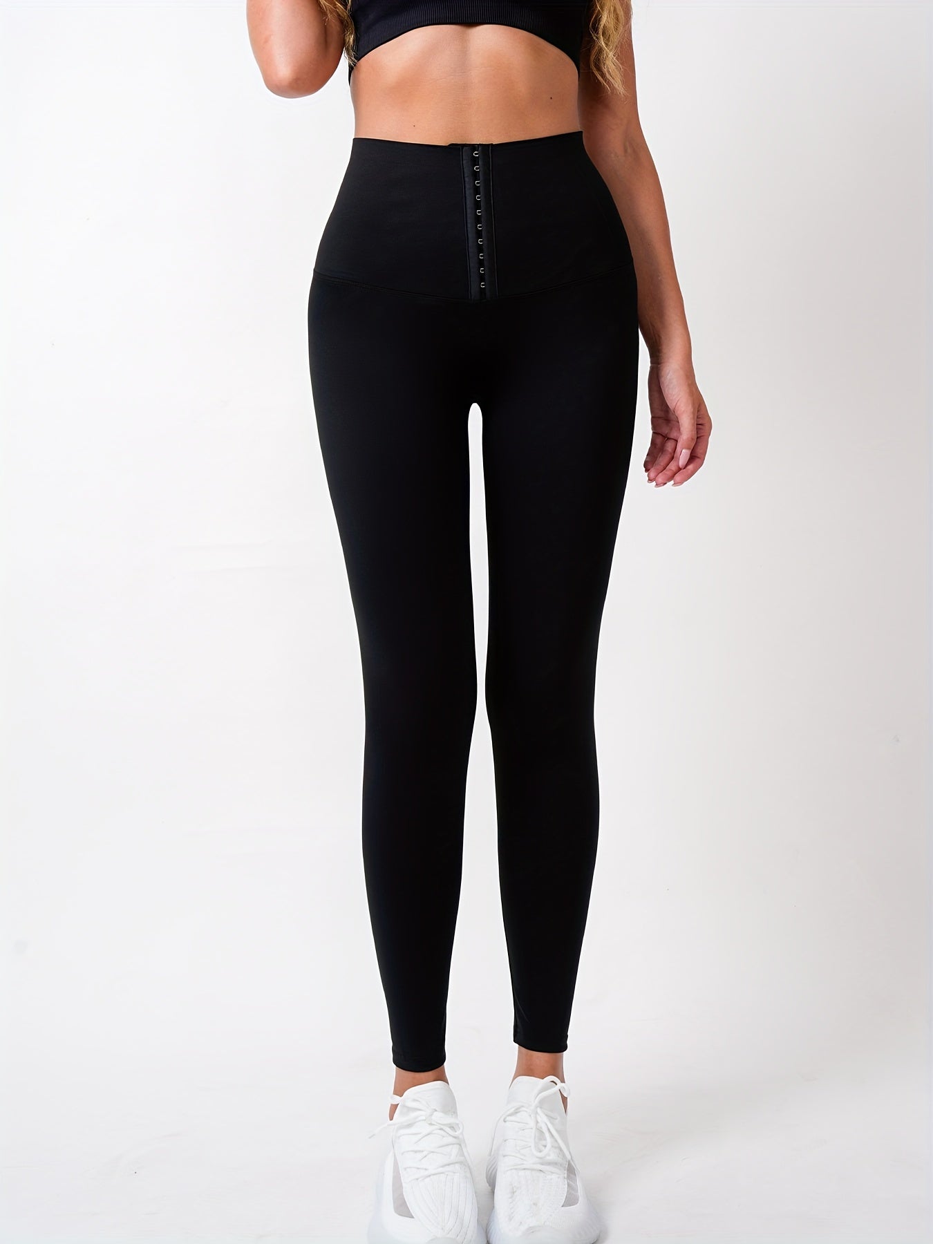 Women's Solid Color Knit Fabric Belted Sweatpants with Medium Support