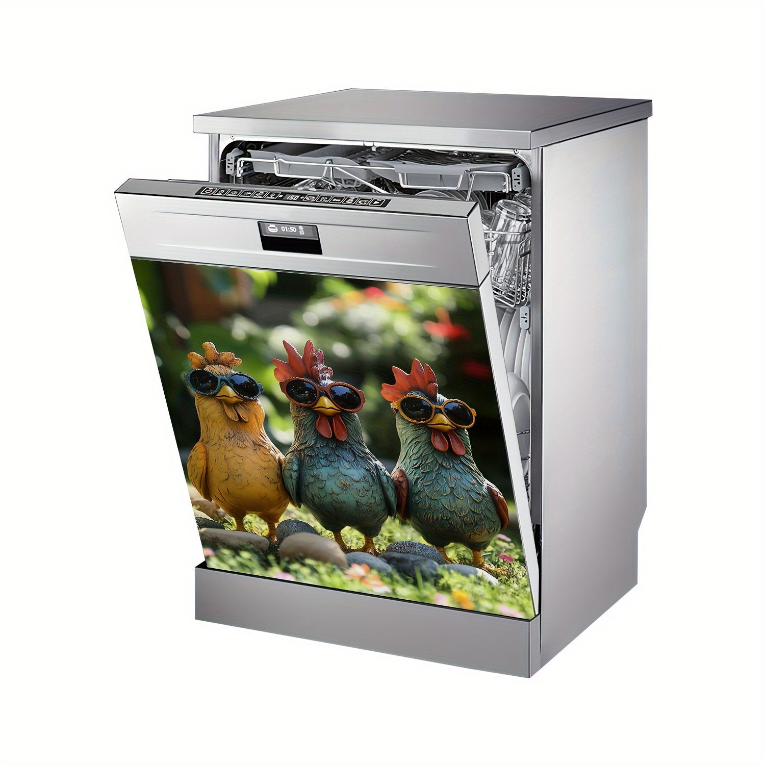 Qumli magnitli idish-tovoq qopqog'i, fermaxona oshxona dekoratsiyasi uchun 58x66 sm