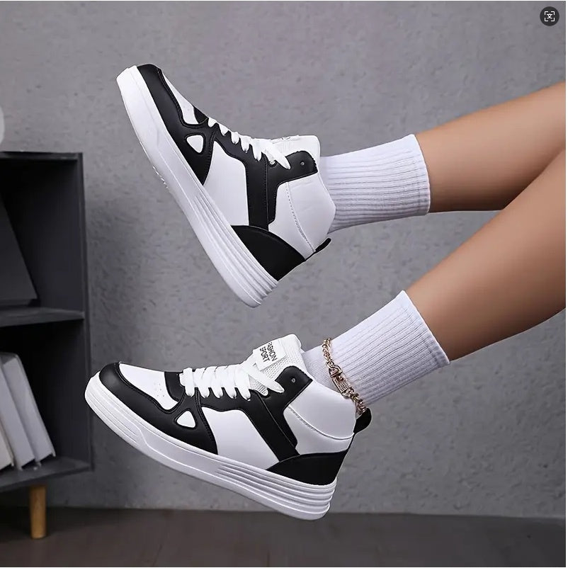 Women’s High-Top Sneakers Lightweight Casual Shoes with Soft Fabric Lining