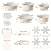 Sartén de aluminio antiadherente con mango removible, versátil para freír y hornear