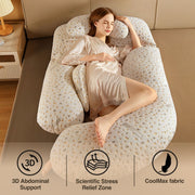 Pregnancy Pillow G-Shaped Side Sleeper Support Belt for Belly and Waist Comfort