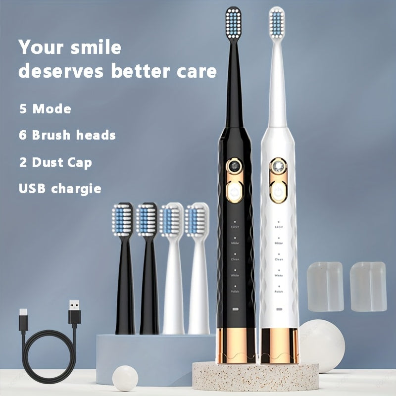 Juftliklar Elektr tozalash cho'tkalar to'plami 6 ta cho'tka boshli, magnit levitatsiya bilan