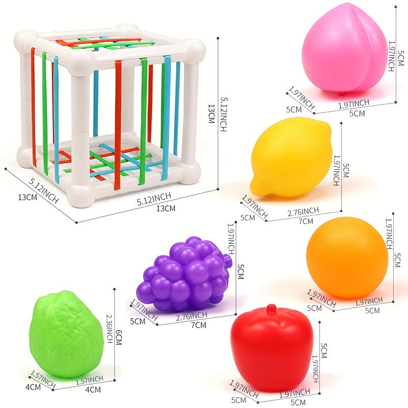 Shakl va rangni tanish, barmoq ushlashni o'rgatish va erta o'qitish uchun ta'lim kubi o'yinchoq.