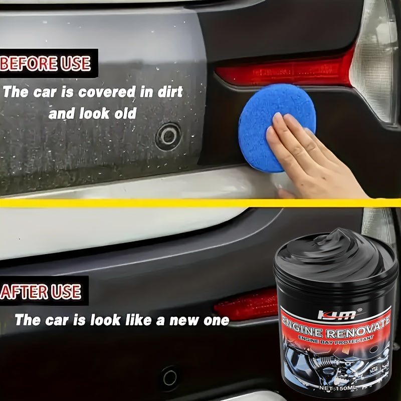 Dark Black Plastic Polish Wax For Cars And Motorhomes Durable Shine