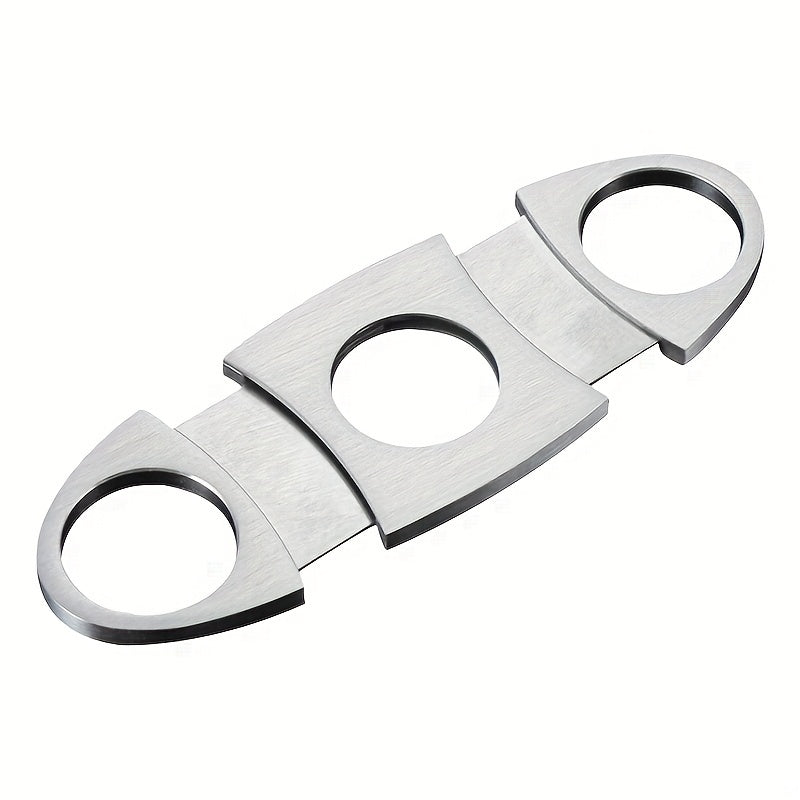 Mens Stainless Steel Double-Edged Cigar Cutter Gift Accessory