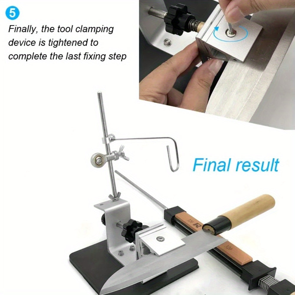 Professional pichoqni shimgichlash tizimi, 19-34 daraja burchaklar uchun honing asbobi bilan, sirpmas asos