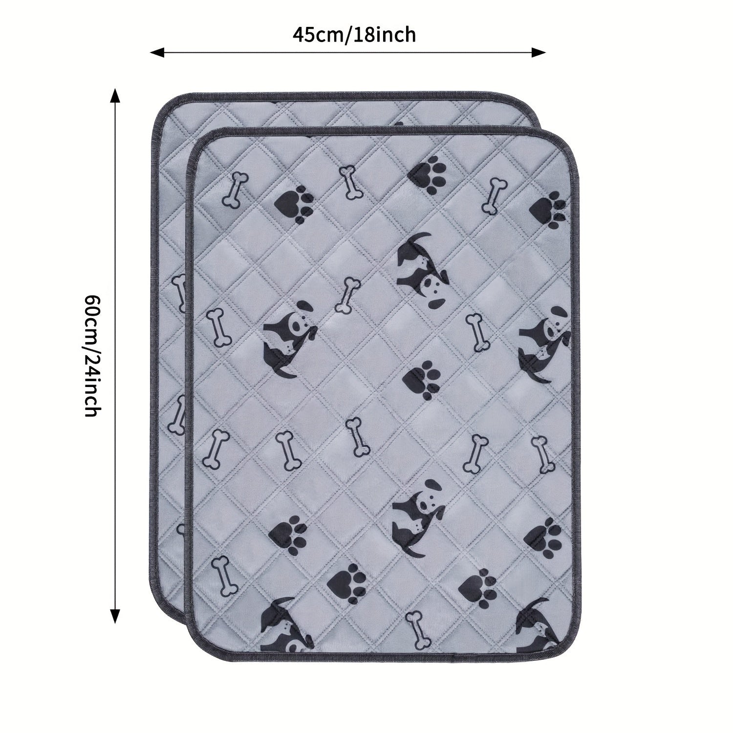 Washable Cartoon Print Dog Pee Pad Leak-Proof Absorbent Training Mat for Puppies and Cats