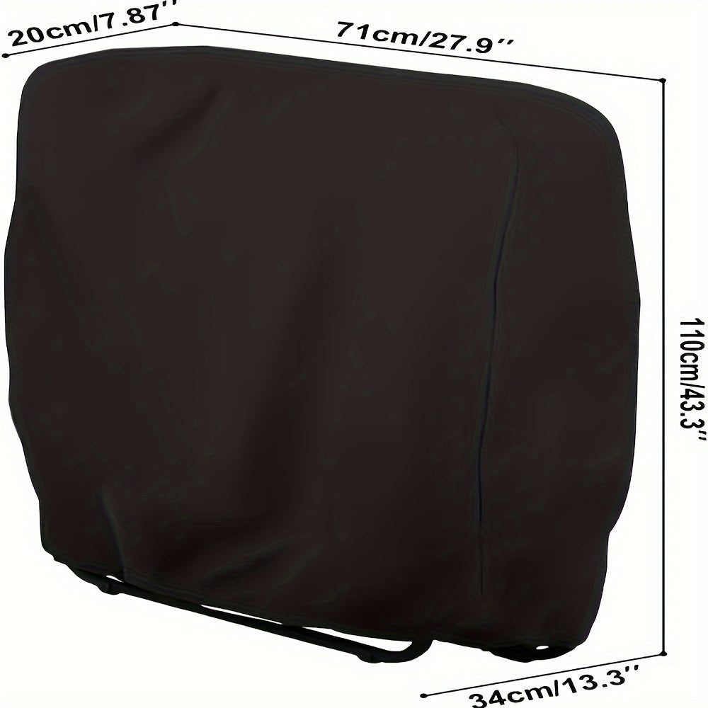 Чехол для уличного складного кресла черного цвета, водонепроницаемый, с эластичными застежками для шезлонгов и шезлонгов