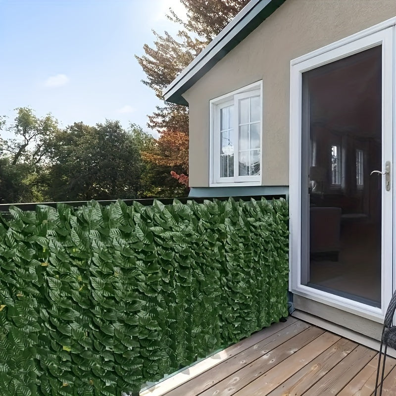 Artificial Ivy Fence 2 Rolls 3m Outdoor Garden Privacy Wall Wall-Mounted No Power