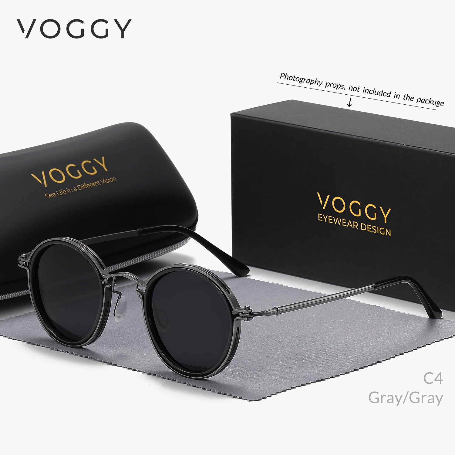 Retro Metal Polarized Round Sunglasses for Men and Women Black Frame Brown Tortoiseshell UV400