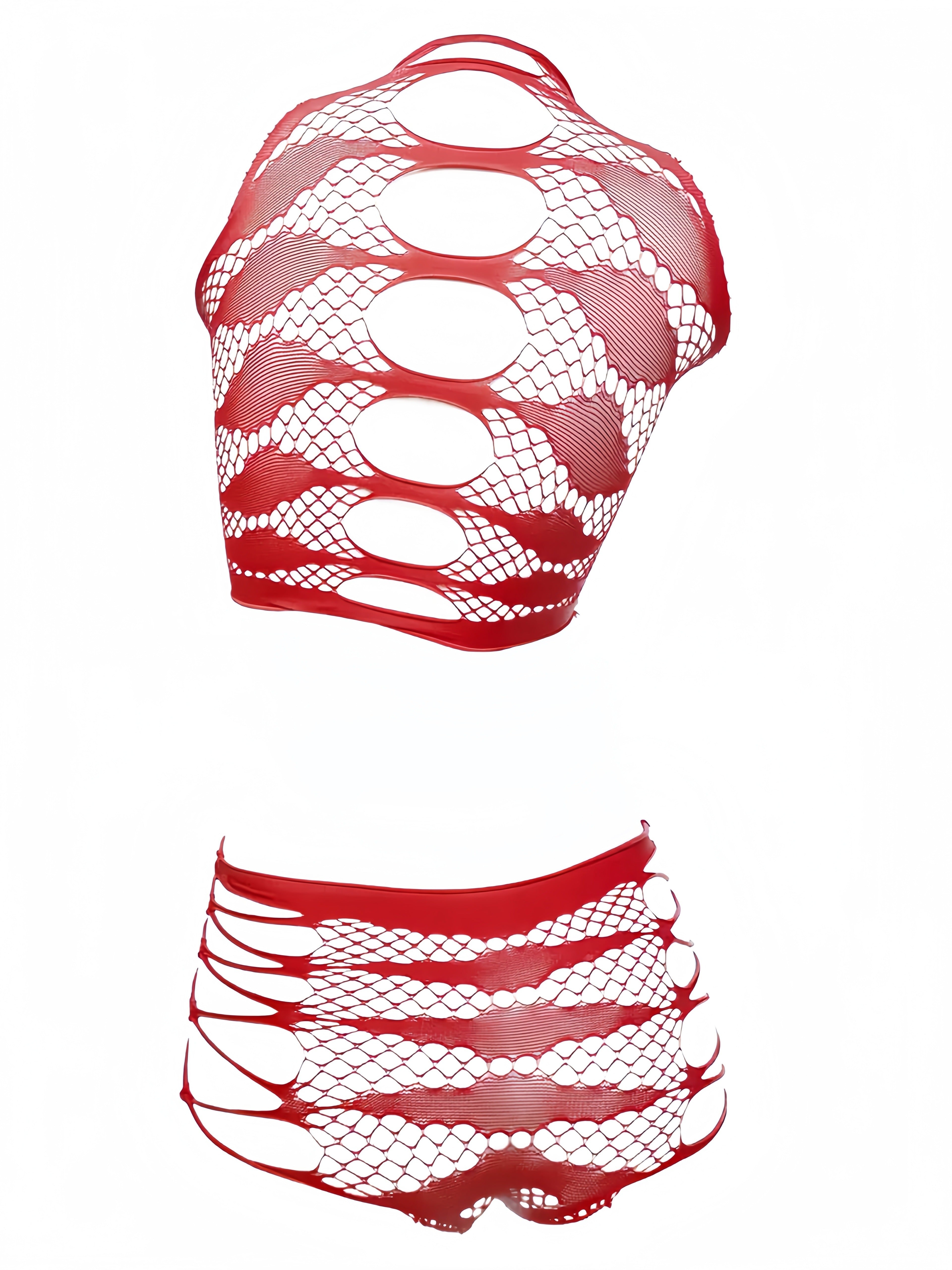 Ayollar uchun qora tikanli bodysuit va yuqori belli shortlar to'plami