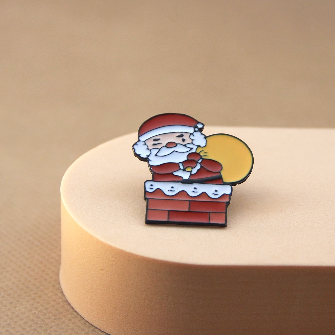 9 ta Rojdestvo broshlari to'plami, Santa, qoraxona, multfilm uslubidagi alloy pinlar, kalitlar va kurtkalar uchun