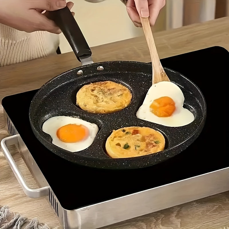 Juego de utensilios de cocina de acero inoxidable con sartén antiadherente y sartén multi-sección para desayunos para cocinas de gas y de inducción