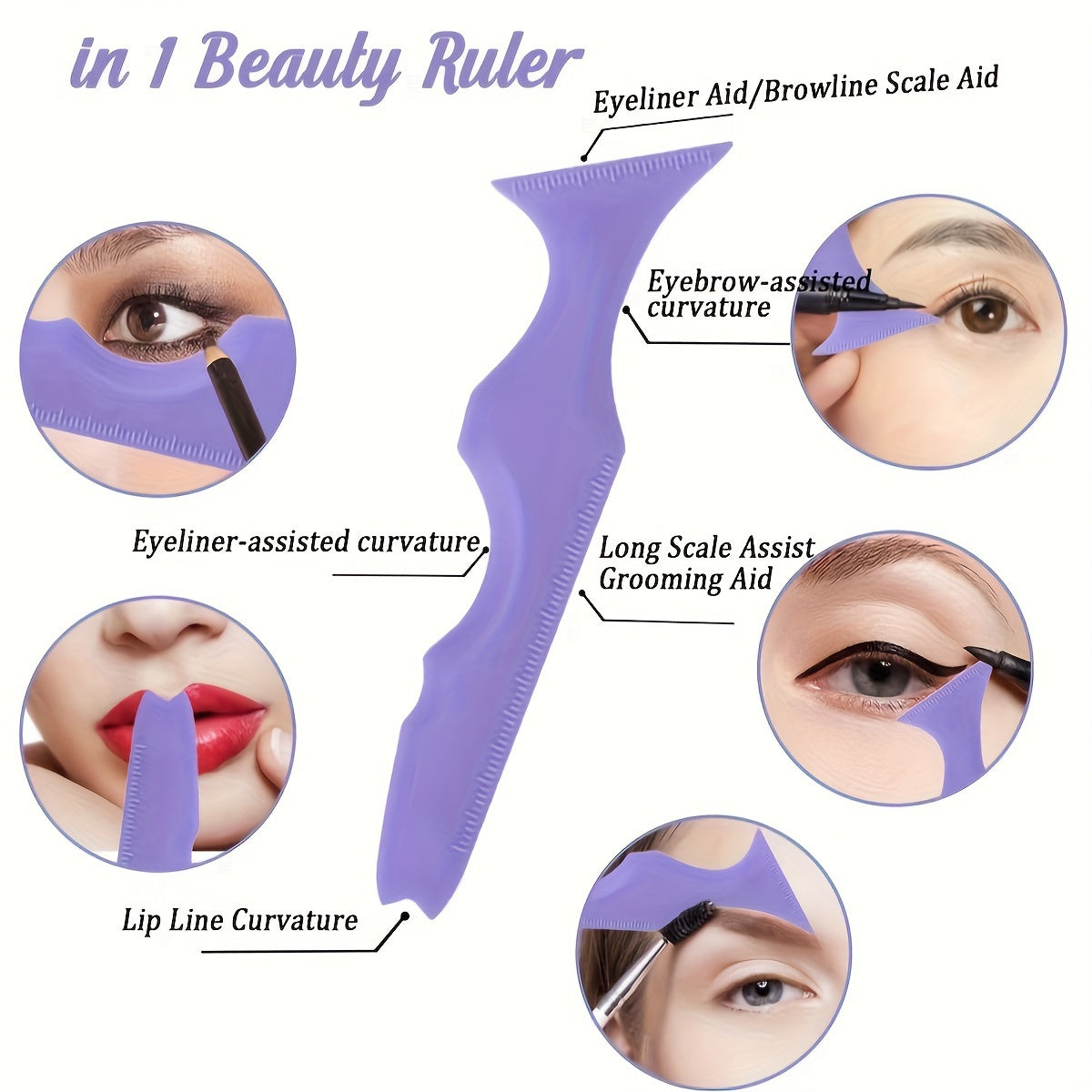 Набор трафаретов для подводки глаз из силикона из 3 штук, многоразовый инструмент для макияжа для идеальных линий глаз