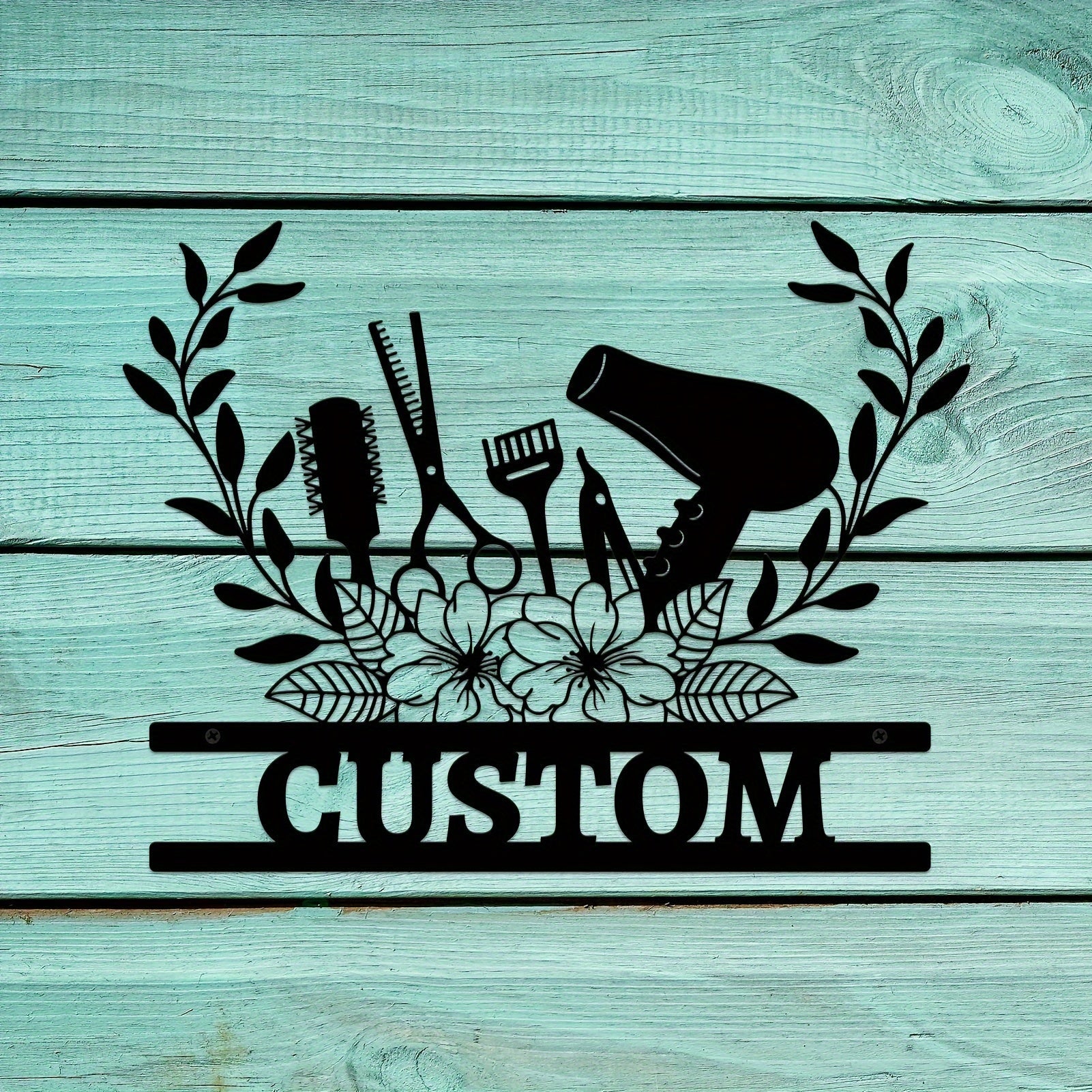 Custom Black Iron Wall Art for Bedroom Decor