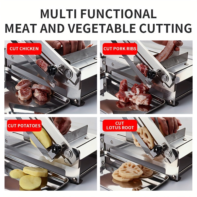 Stainless Steel Mandoline Slicer with Adjustable Thickness and Sharp Blade