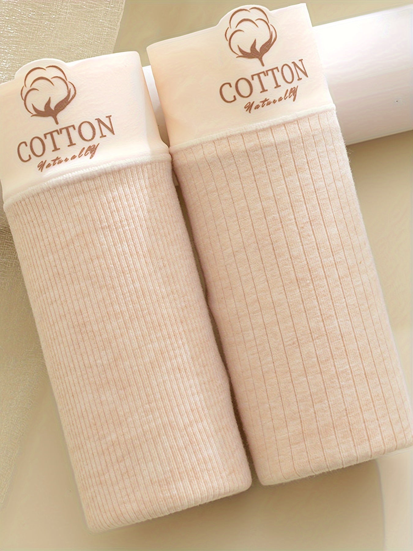 Women's Plus Size High Waist Cotton Briefs with Letter Print Ribbed Stretchy Fabric 2 Pack