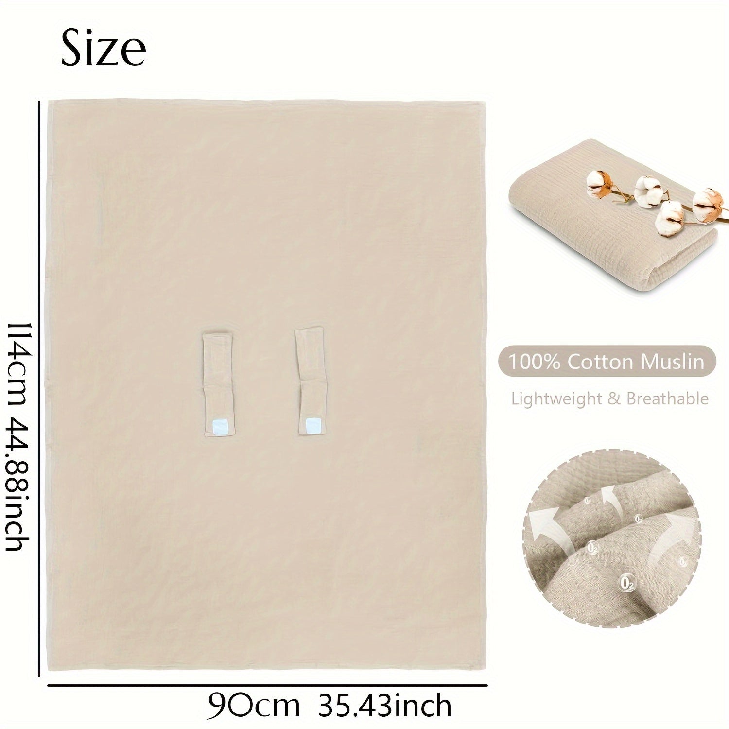 Funda de asiento de coche de muselina para niños y niñas, ligera, transpirable, ajuste universal