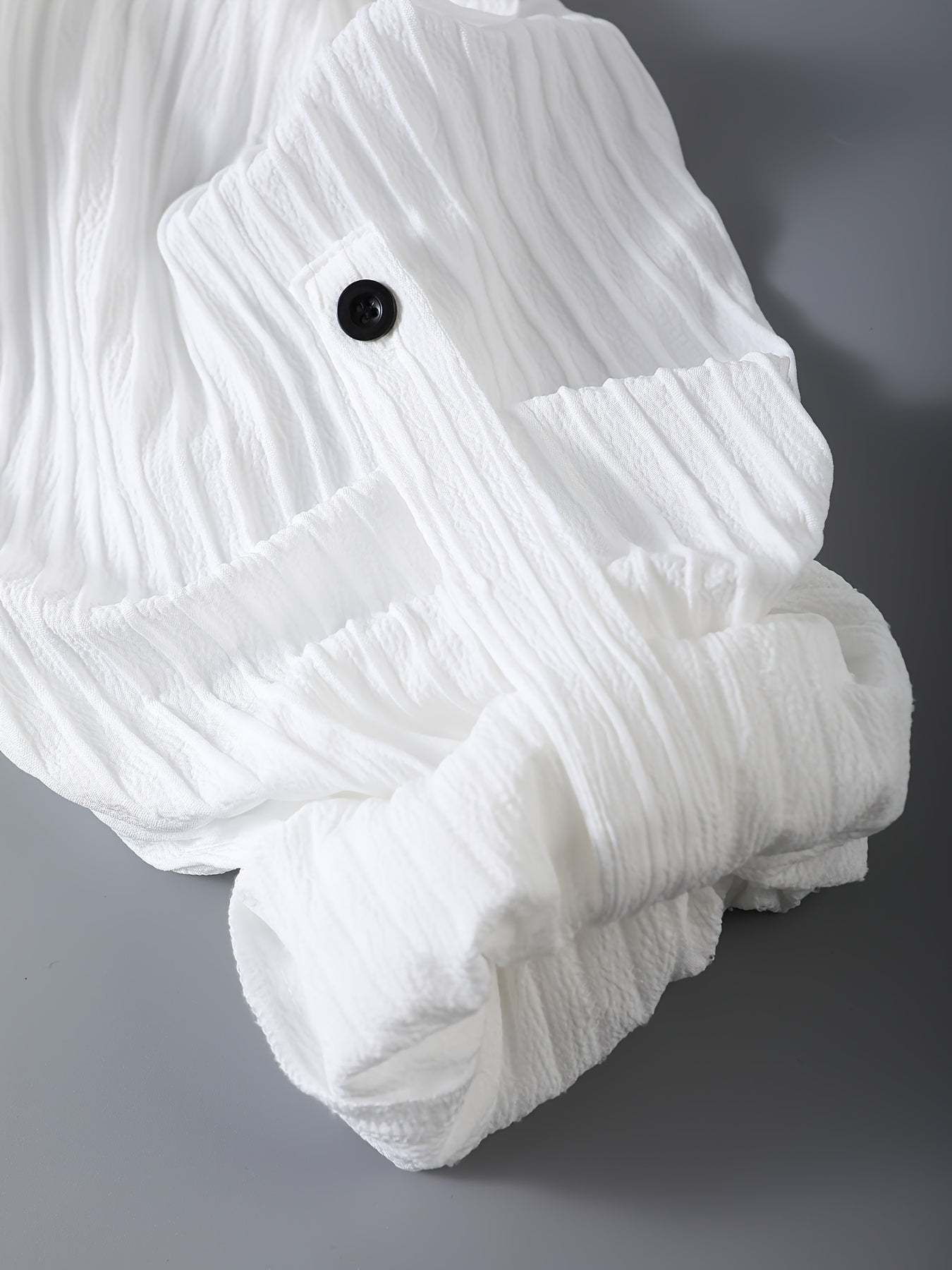 Men's Polyester Sweatsuit Set Casual Regular Fit Collared Shirt Drawstring Pants