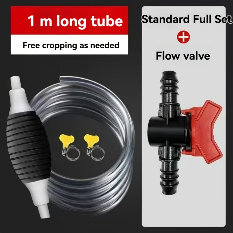 Portable Straw Pump with Flexible PVC Hose for Gas Oil Water Transfer